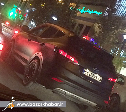 تنها سانتافه«مشکی مات»در ایران/عکس