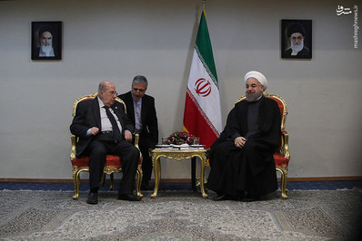  دیدار روحانی با رییس مجلس شورای ملی فلسطین 