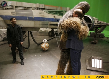 نمایی از پشت صحنه جدیدترین قسمت از جنگ ستارگان