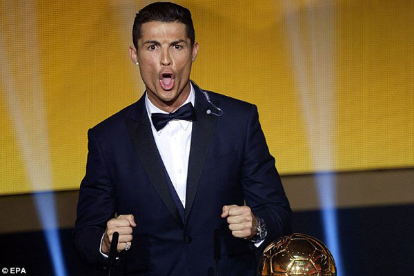 علت فریاد رونالدو درمراسم توپ‎طلا/عکس