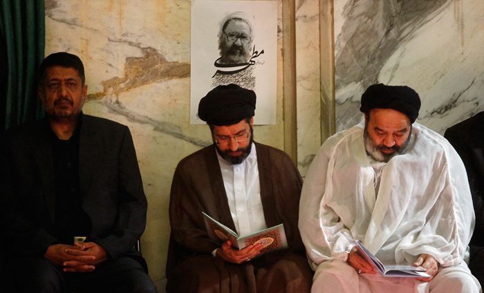 حضور فرزندان مقام معظم رهبری در ختم آیت الله خزعلی/عکس