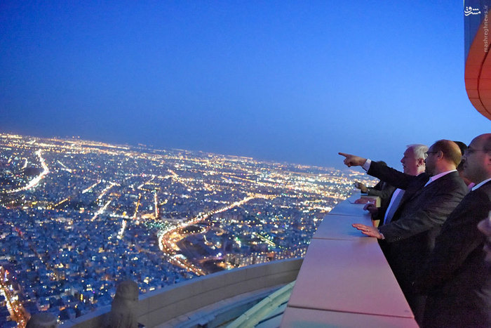 قالیباف و شهردار وین در بازدید از برج میلاد/ عکس