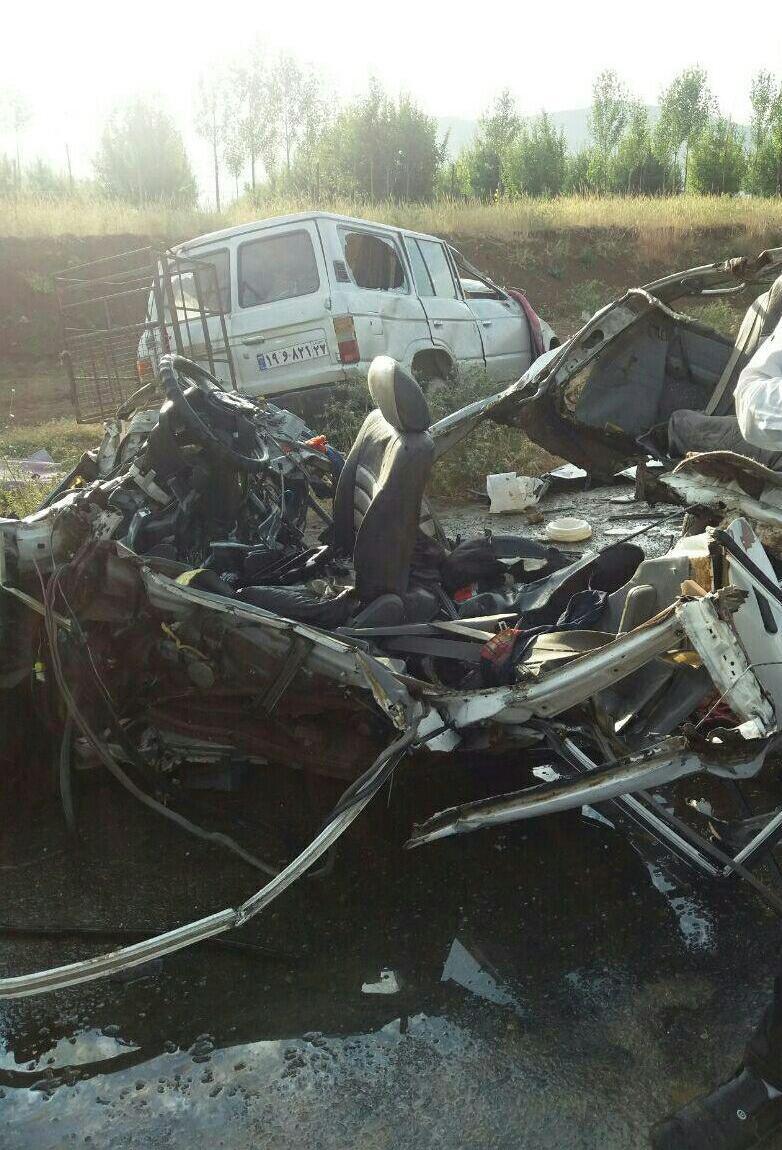 4 کشته در تصادف پراید در آذربایجان غربی (+عکس)