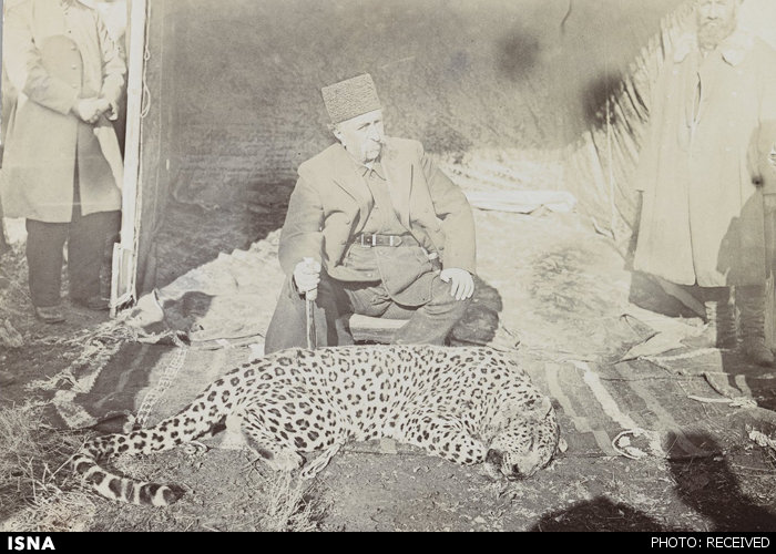 شکار پلنگ توسط مظفرالدین شاه + تصاویر