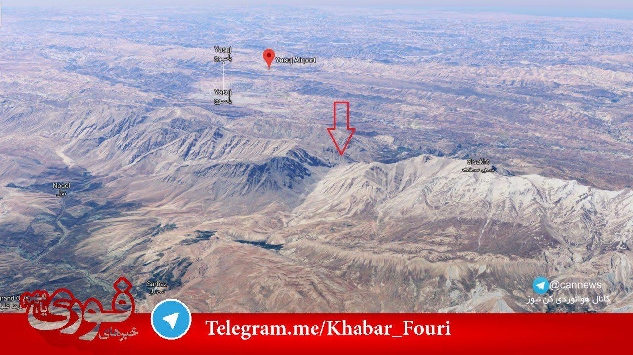 تصویری از یكی از مكان های احتمالی سقوط هواپيمای ATR72