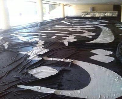 پرچم 600 متری یاحسین در بازی ایران مقابل کره/عکس