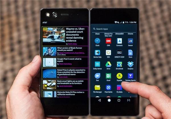 یک گوشی هوشمند با دو صفحه نمایش جدا از هم+ عکس