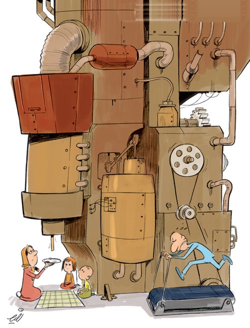 کاریکاتور/ جان کندن!