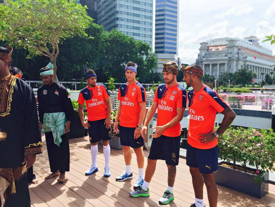 عکس: خوشگذرانی آرسنالی ها در سنگاپور