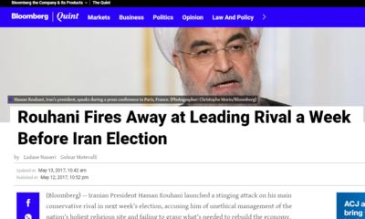 حمله روحانی به رقبای پیشتازش یک هفته مانده به انتخابات