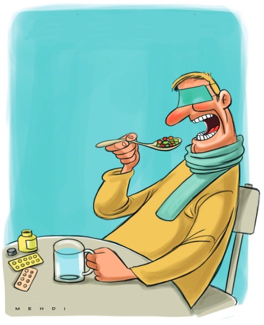 کاریکاتور/ ترس از آنفلوآنزا با مردم چه می‌کند؟