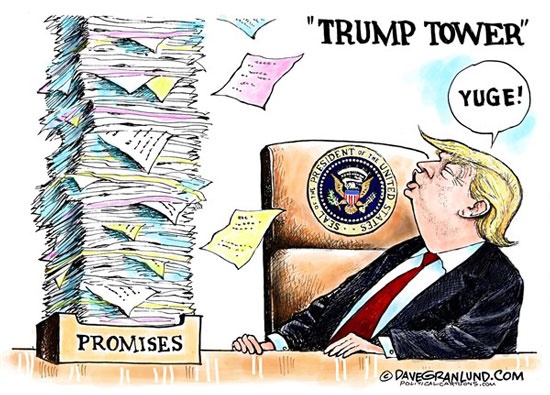 این هم جدیدترین برج ترامپ!/کاریکاتور