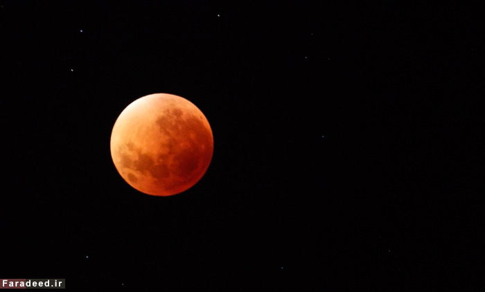 (تصاویر) ماه‌گرفتگی منحصر به فرد