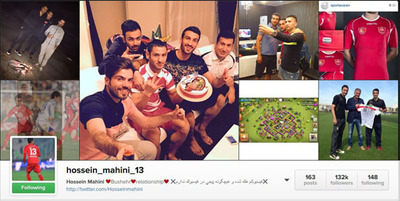 بعد از این شش نفر که بالای صد هزار فالوئر دارند، به ورزشکارانی می رسیم که بیشتر از 132 هزار بازدیدکننده دارند. جالب است بدانید که در صدر آنها حسین ماهینی با 132 هزار تعقیب کننده قرار دارد که حالا بنا بر اعلام سازمان نظام وظیفه عمومی، سرباز است و باید دوران خدمت را سپری کند. البته عکس های صفحه او همچنان مربوط به دوران حضورش در پرسپولیس است.