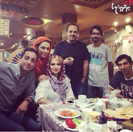 عکس/ املت‌خوری امیرحسین رستمی و الهام پاوه نژاد