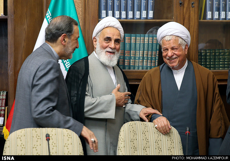 لبخند هاشمی و آملی لاریجانی