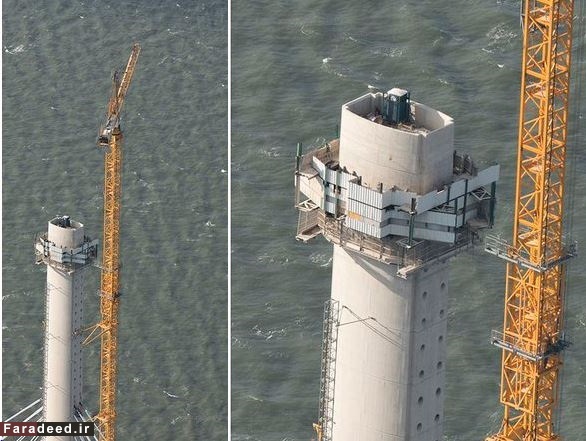 نصب دستشویی در نوک برج 206 متری