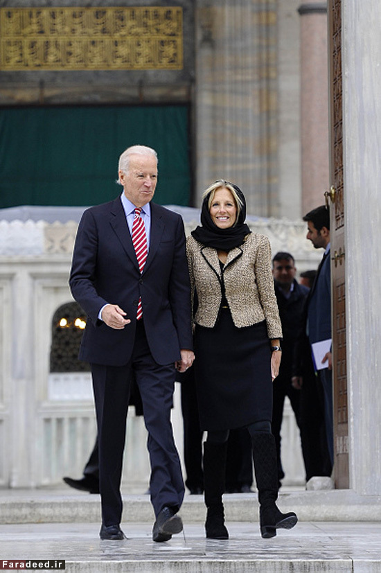 تصاویر/ جو بایدن و همسرش در مسجد