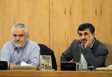 رحیمی و احمدی نژاد در جلسه هیات دولت. آبان 1391