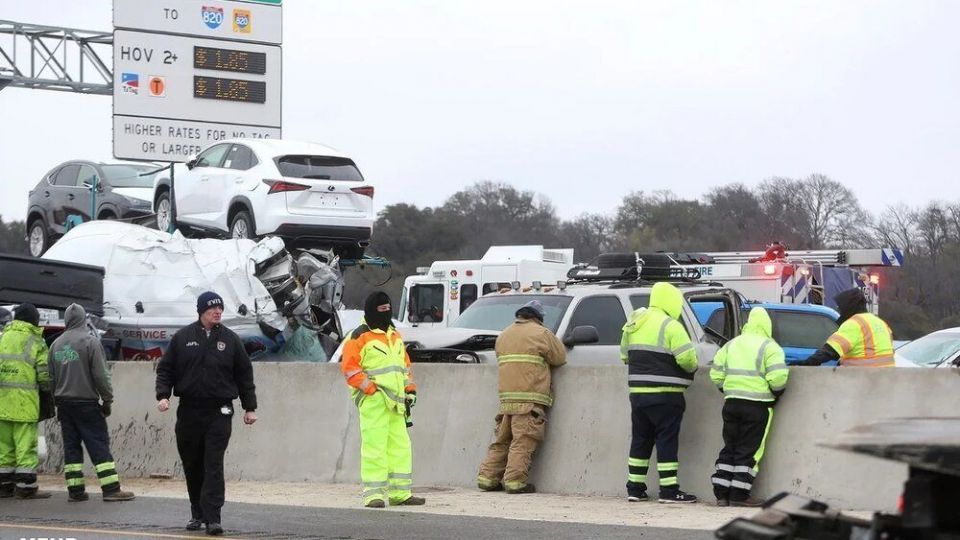 تصادف زنجیره‌ای و مرگبار بیش از ۱۳۰ خودرو در تگزاس