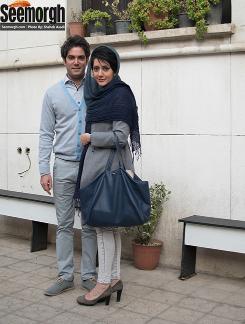 عکس امیرعلی نبویان و همسرش