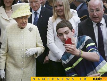 سلفی یک کودک انگلیسی با ملکه این کشور