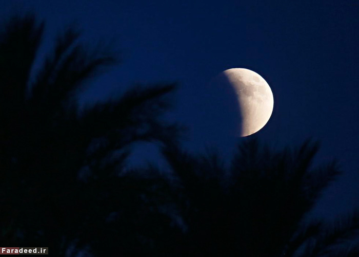 (تصاویر) ماه‌گرفتگی منحصر به فرد