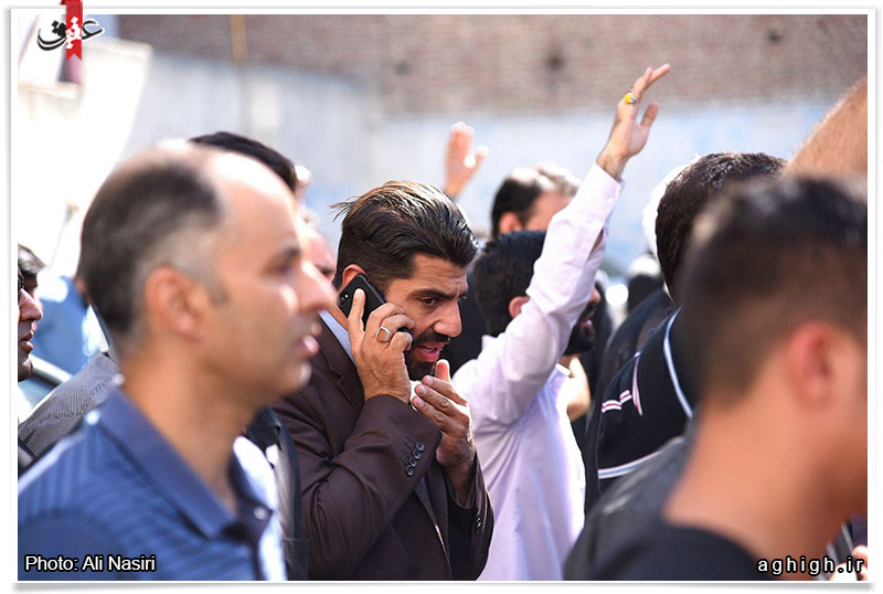 حضور رضا هلالی و روح الله بهمنی در یک مراسم تشییع/ تصاویر