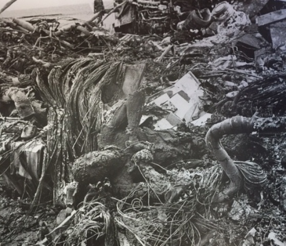 جسد سوخته یکی از تفنگداران دریایی آمریکایی پس از تجاوز به طبس/ عکس