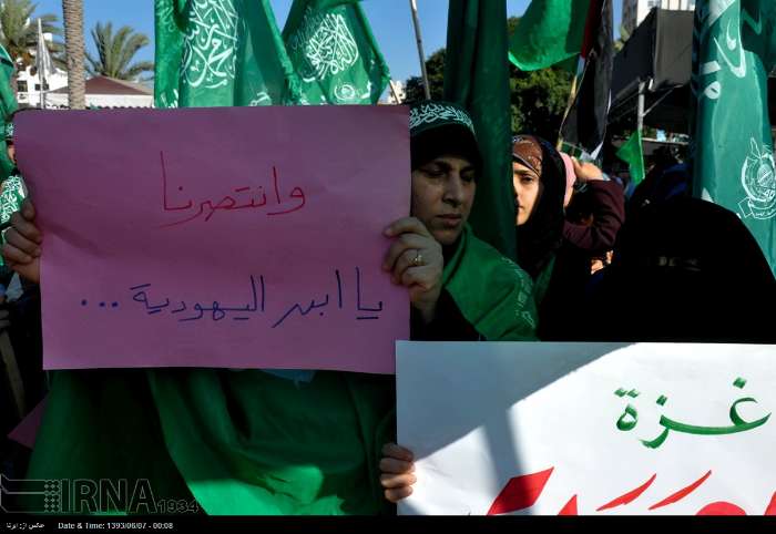 جشن پیروزی مقاومت و ملت فلسطین در غزه در پایان جنگ 51 روزه /گزارش تصویری