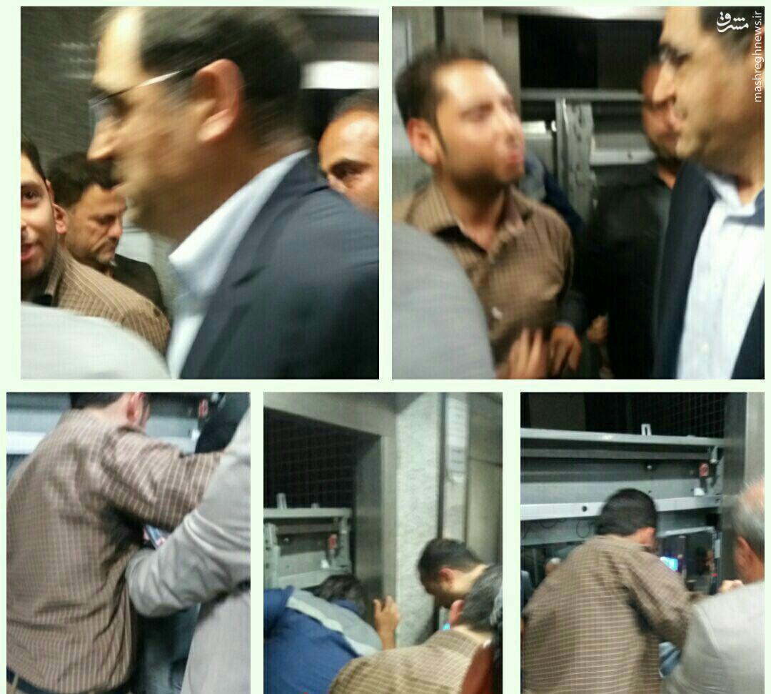 وقتی هاشمی در آسانسور گیر می‌کند/ عکس