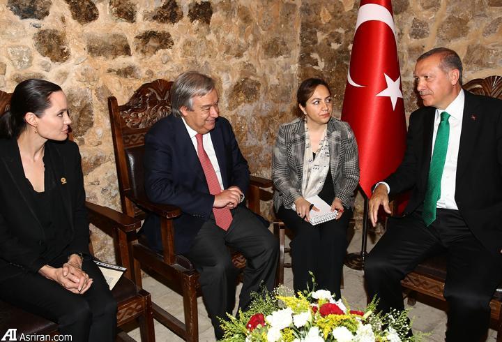 دیدار آنجلینا جولی با اردوغان (+عکس)