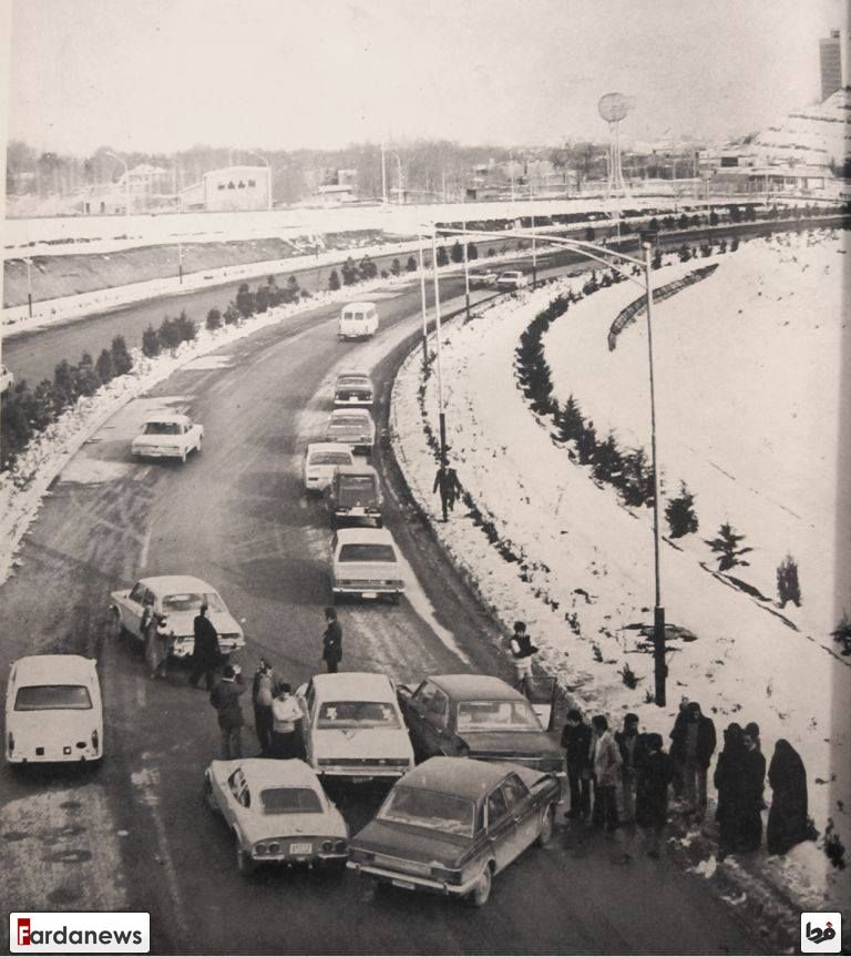 عکس/تصادف در بزرگراه تهران‎سال52