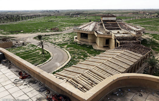 بقایای کاخ همسر صدام در شمال عراق+تصاویر
