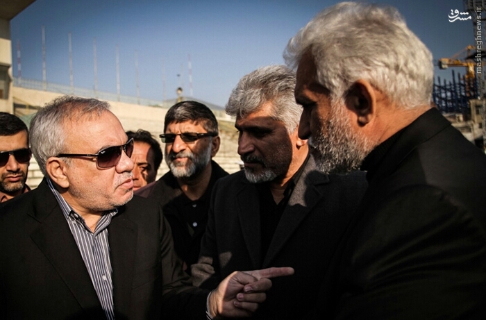 عکس/ پدر مرتضی پاشایی در تشییع مظلومی