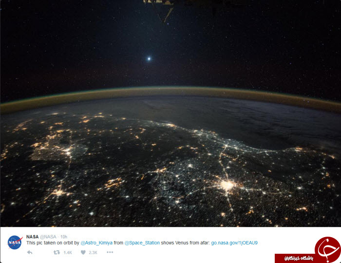 شگفتی سیاره زهره در شب +عکس