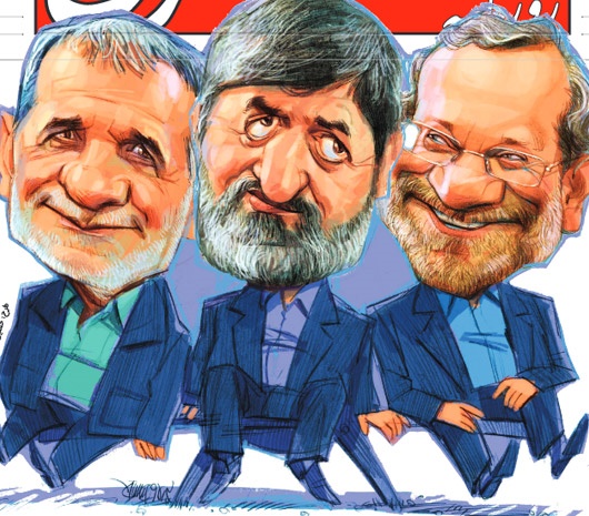 کاریکاتوری بامزه از لاریجانی، مطهری و پزشکیان!