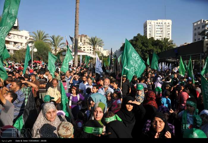 جشن پیروزی مقاومت و ملت فلسطین در غزه در پایان جنگ 51 روزه /گزارش تصویری