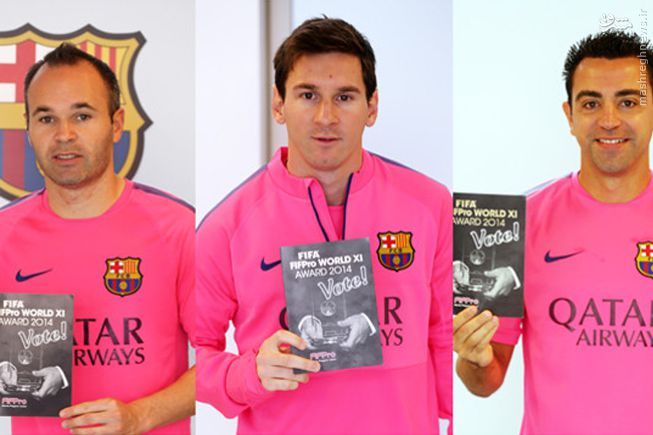 ستارگان بارسا پای صندوق رای/ عکس