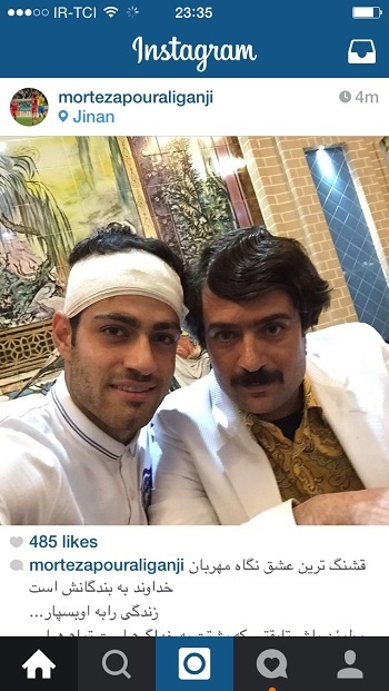 بازیکن ملی‌پوش در سر صحنه فیلمبرداری سریال پایتخت در چین + عکس