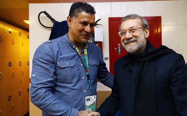 عکس علی دایی با لاریجانی درآستانه انتخابات