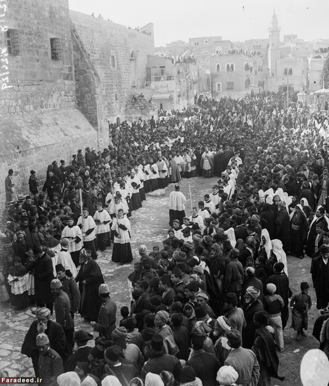 مراسم آئینی تولد حضرت مسیح در بیت المقدس. سال 1915