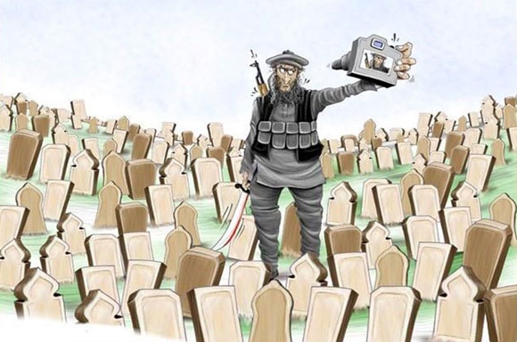 سلفی داعشی!/کاریکاتور