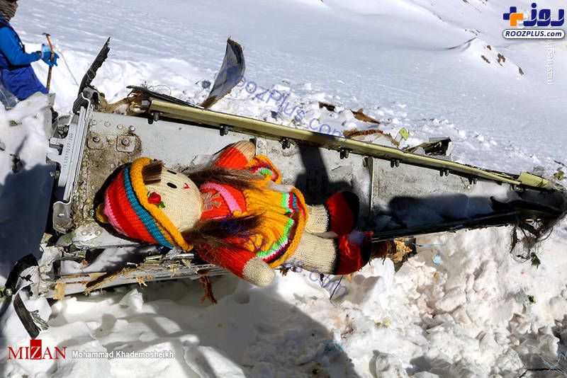 دردناک ترین تصویر از محل سقوط هواپیمای آسمان