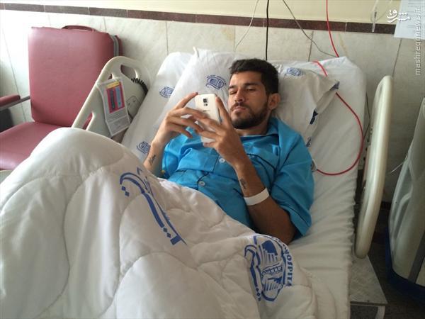 هافبک برزیلی پرسپولیس روی تخت بیمارستان/ عکس