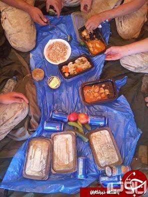 عکسی از سفره سحری مدافعان حرم در سوریه