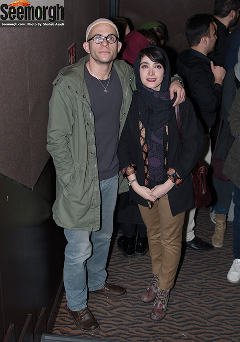 مینا ساداتی و همسرش بابک حمیدیان در اکران فیلم لاک قرمز