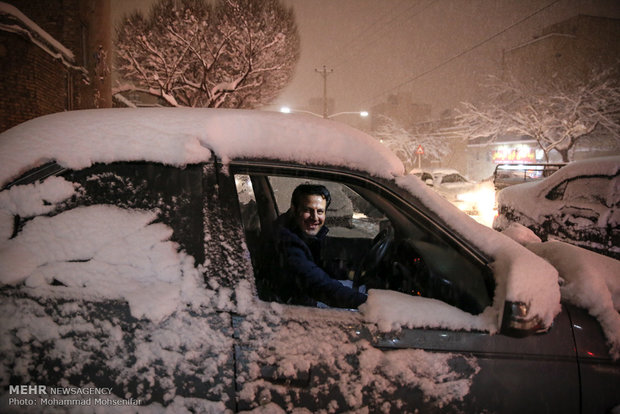 بارش برف و یخبندان در کرج