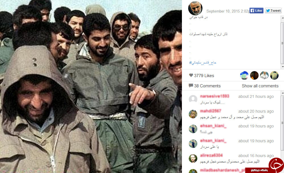 سردار سلیمانی در سنگر+عکس