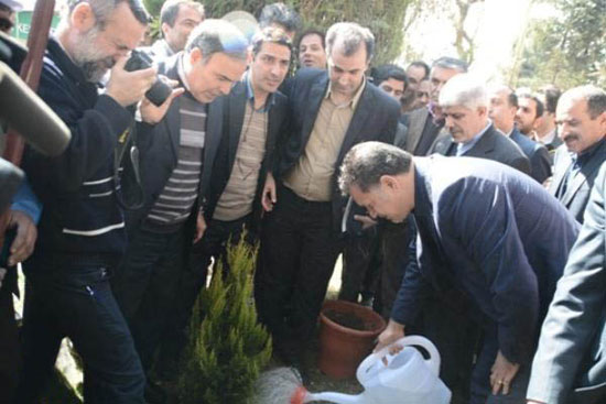 عکس: درختکاری علی دایی و فردوسی پور